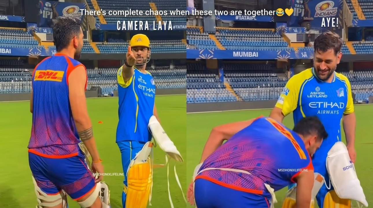 Dhoni Deepak Chahar Funny Moment goes viral during IPL 2026