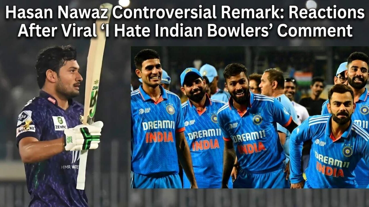 Hasan Nawaz Controversial Remark: Reactions After Viral ‘I Hate Indian Bowlers’ Comment