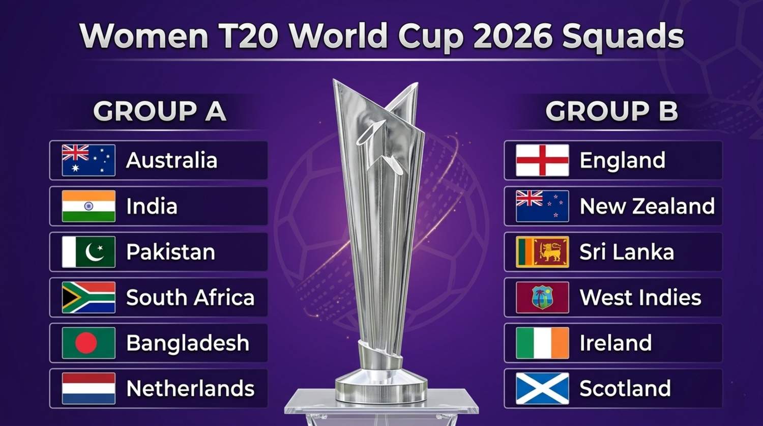 Women T20 World Cup 2026 squads