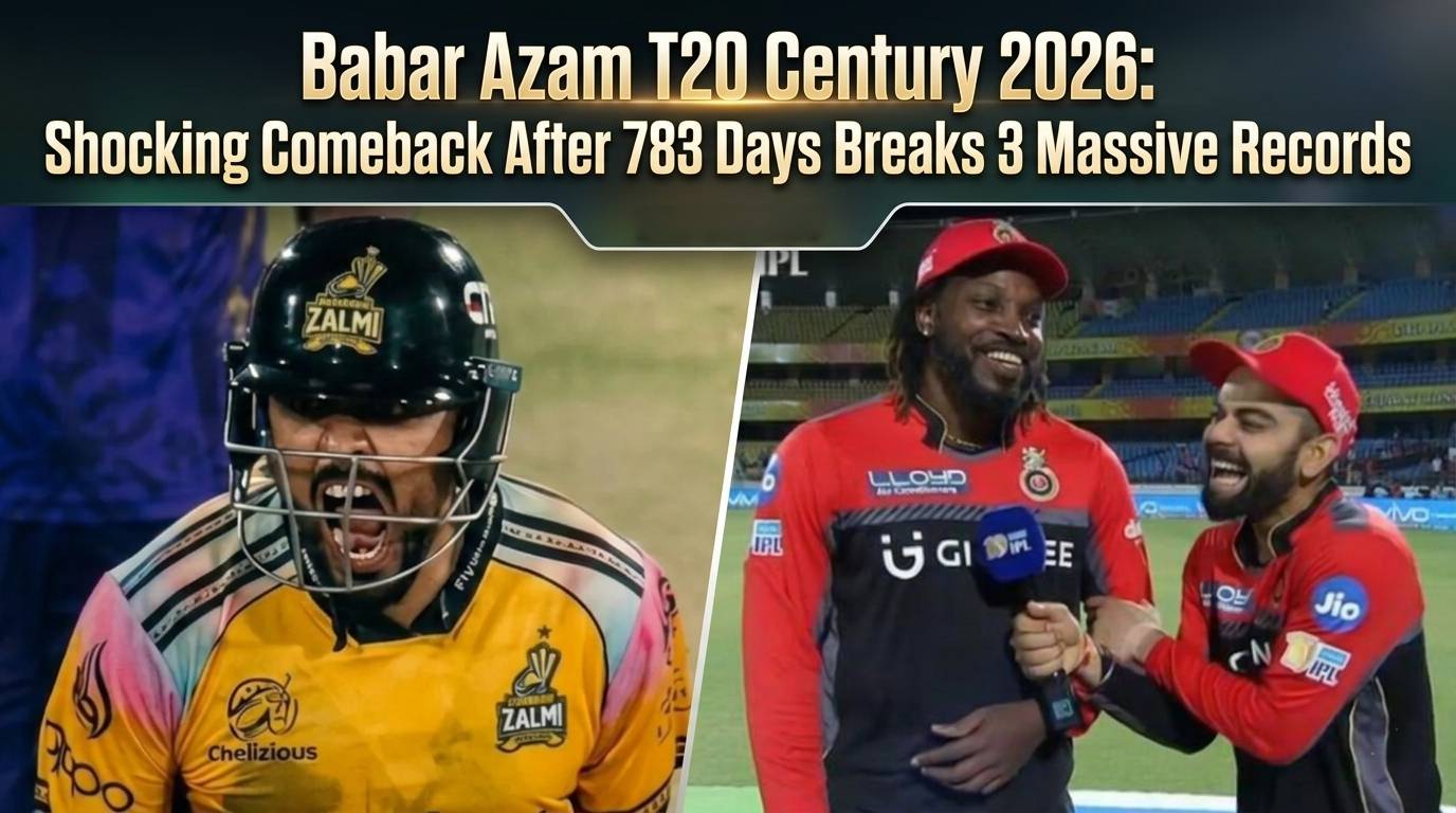 Babar Azam T20 Century 2026: Shocking Comeback After 783 Days Breaks 3 Massive Records