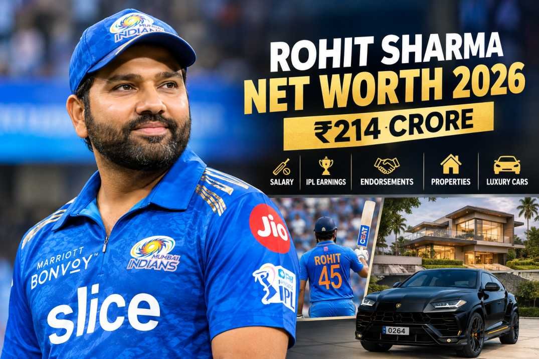 Rohit Sharma Net Worth 2026: ₹214 Crore Wealth, Salary and IPL Earnings