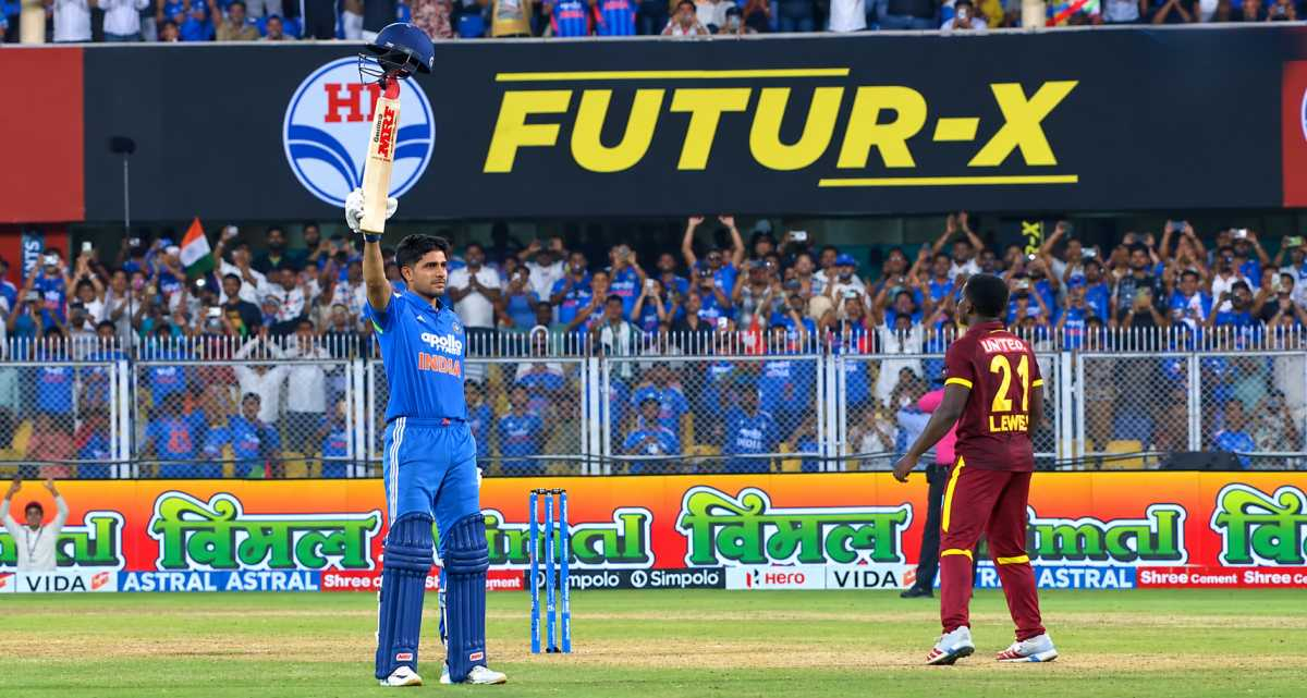 Shubman Gill shatters history books with 223 as India chase 406 against West Indies
