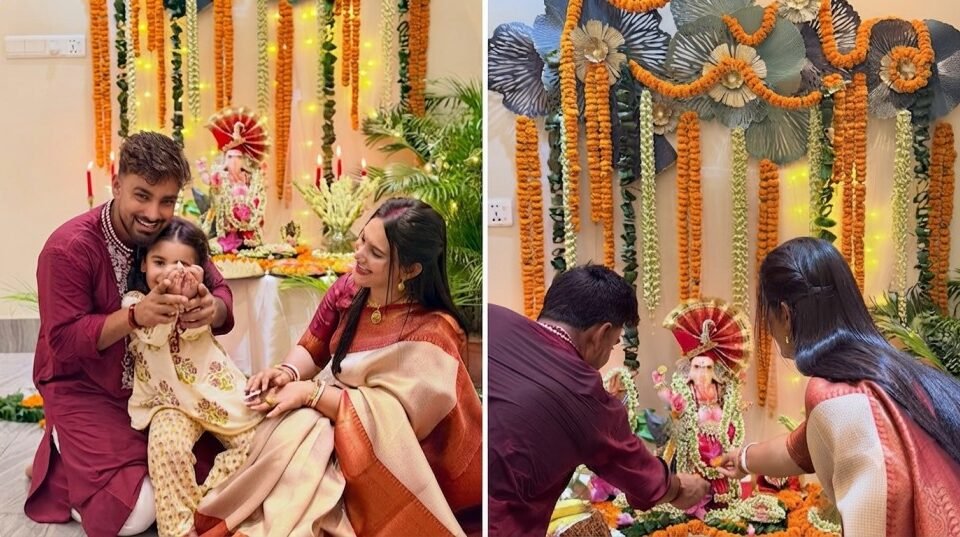 Litton Das welcomes Ganpati Bappa during Ganesh Chaturthi 2026