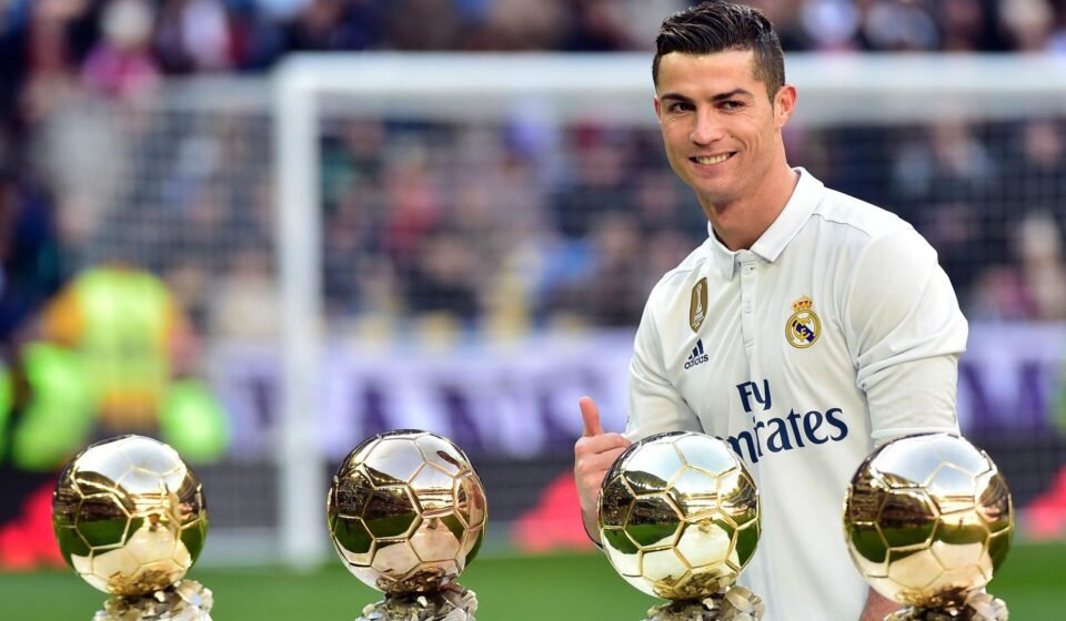 Cristiano Ronaldo reacts during an Al Nassr match after missing the 2026 Ballon d’Or shortlist