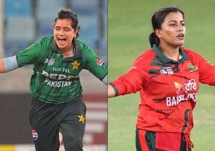 Pakistan women celebrate after winning the bronze medal against Bangladesh at Asian Games 2026