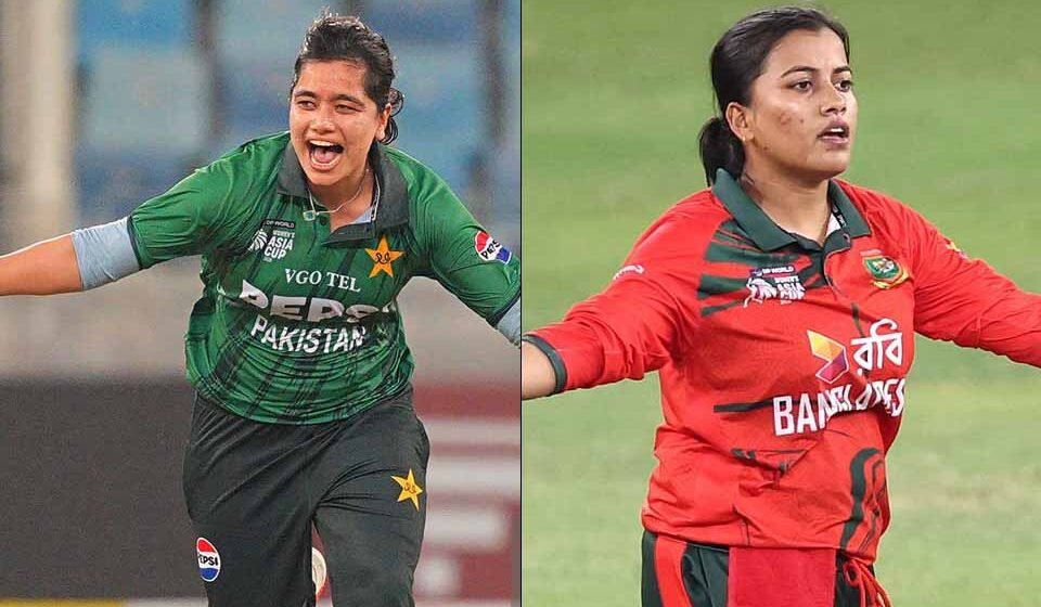 Pakistan women celebrate after winning the bronze medal against Bangladesh at Asian Games 2026