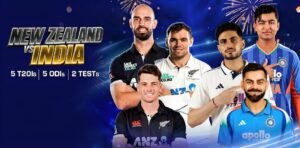 India vs New Zealand 2026 tour schedule, featuring Team India players and the complete T20I, ODI and Test series fixtures.