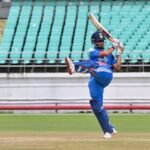 Aaryavir Sehwag scores 173 runs off 143 balls for Delhi Under-19 in the Vinoo Mankad Trophy 2026.