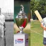 Chinmay Sutar celebrates his historic 400-run innings for Mizoram against Nagaland in the Ranji Trophy.