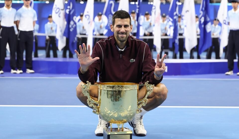 Novak Djokovic wins 102nd title as De Minaur retires injured