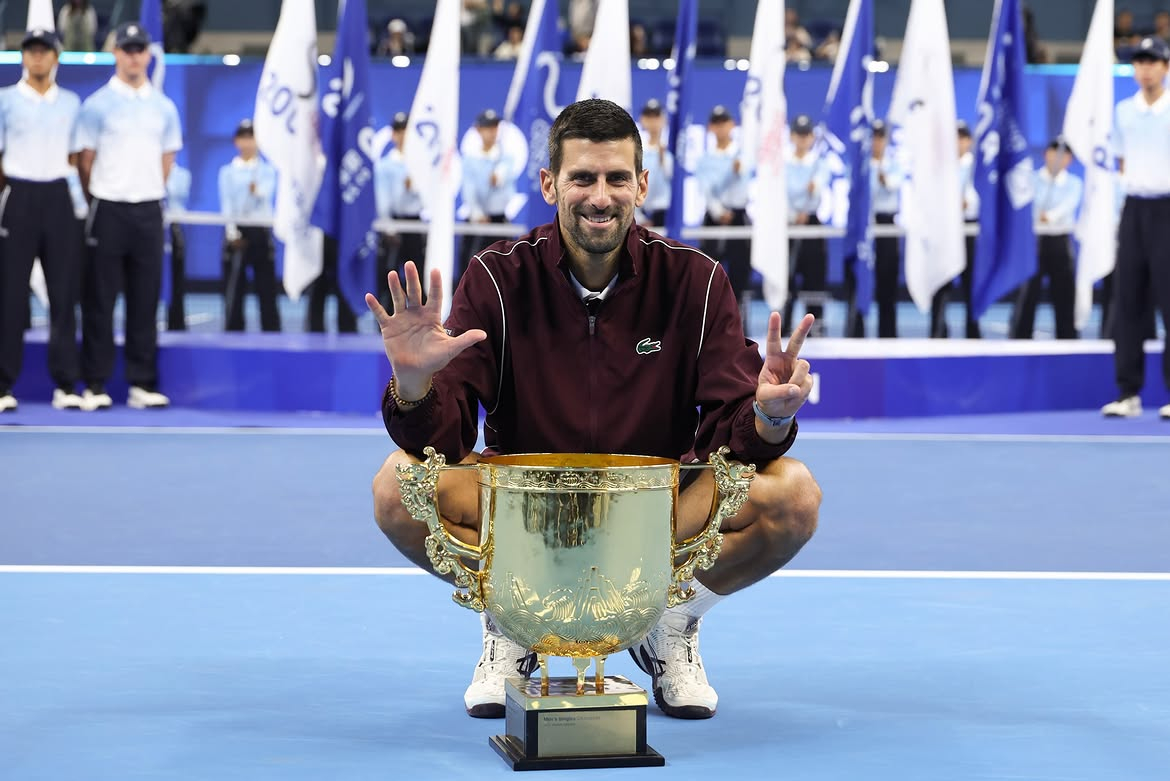 Novak Djokovic wins 102nd title as De Minaur retires injured