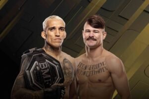 UFC 335 fight card featuring Charles Oliveira vs Diego Lopes and Alex Pereira vs Sergei Pavlovich.