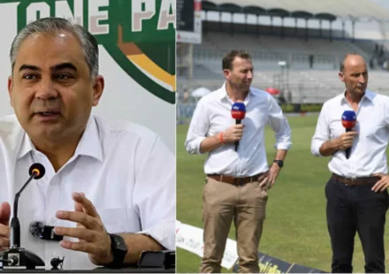 Nasser Hussain and Michael Atherton missing from the PCB commentary panel after interviewing Imran Khan’s sons during the England-Pakistan Test at Lord’s.