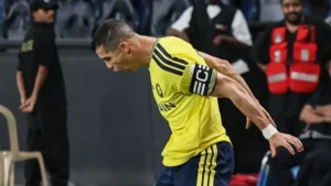 Cristiano Ronaldo celebrates scoring his 980th career goal for Al-Nassr against Al-Diriyah in the Saudi Pro League in October 2026.
