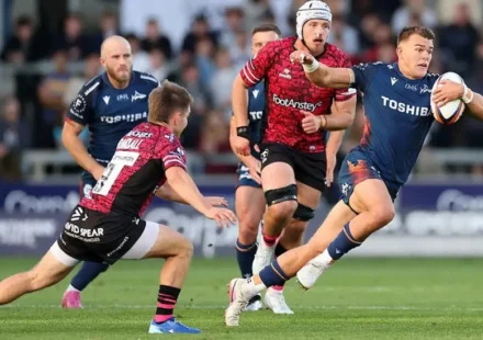 Joe Carpenter in action for Sale Sharks as he targets an England rugby recall ahead of the Premiership clash against Harlequins