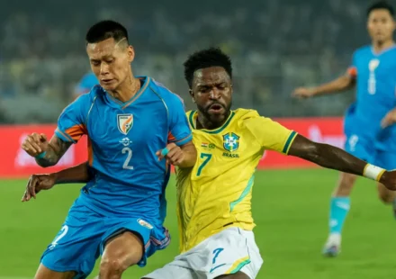 India vs Brazil football match