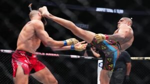 Alex Pereira discusses Dana White’s $40 million boxing payouts ahead of his UFC 335 heavyweight fight against Sergei Pavlovich.