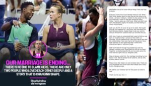 Elina Svitolina and Gael Monfils announce the end of their marriage in October 2026.