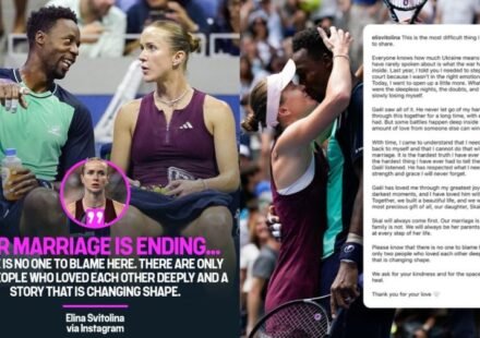 Elina Svitolina and Gael Monfils announce the end of their marriage in October 2026.