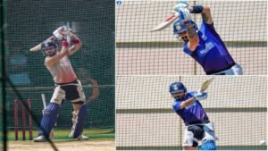 Virat Kohli batting during net practice ahead of India's ODI series against New Zealand in November 2026