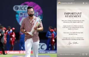Irfan Pathan responds to fake news circulating online about his remarks on religion