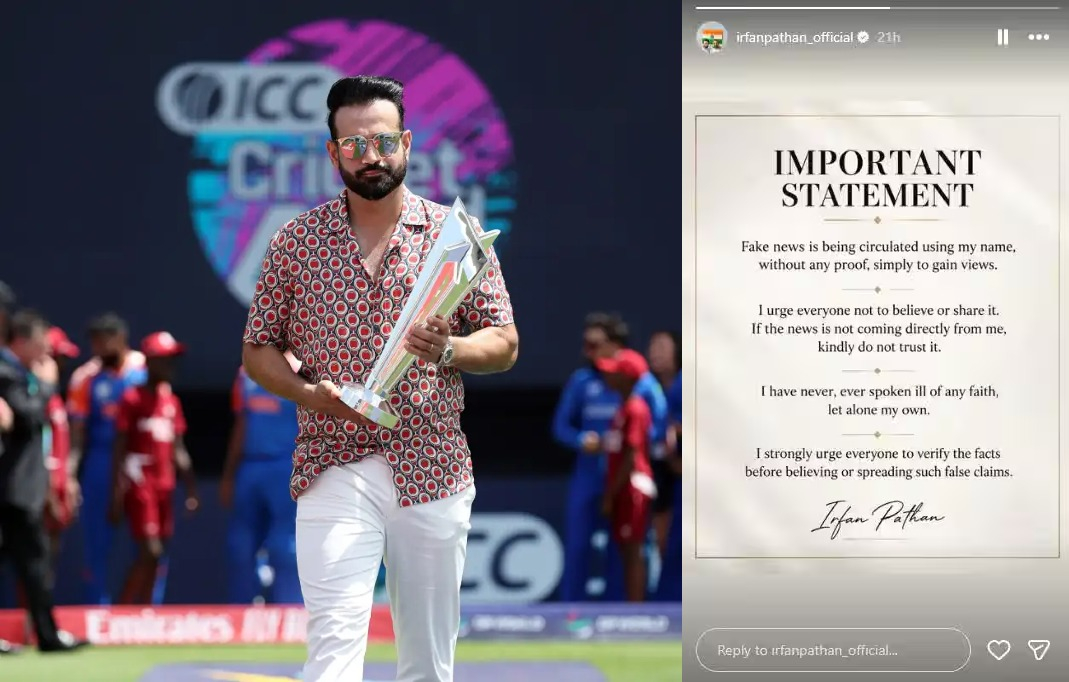 Irfan Pathan fake news: Former India cricketer breaks silence over religious claims