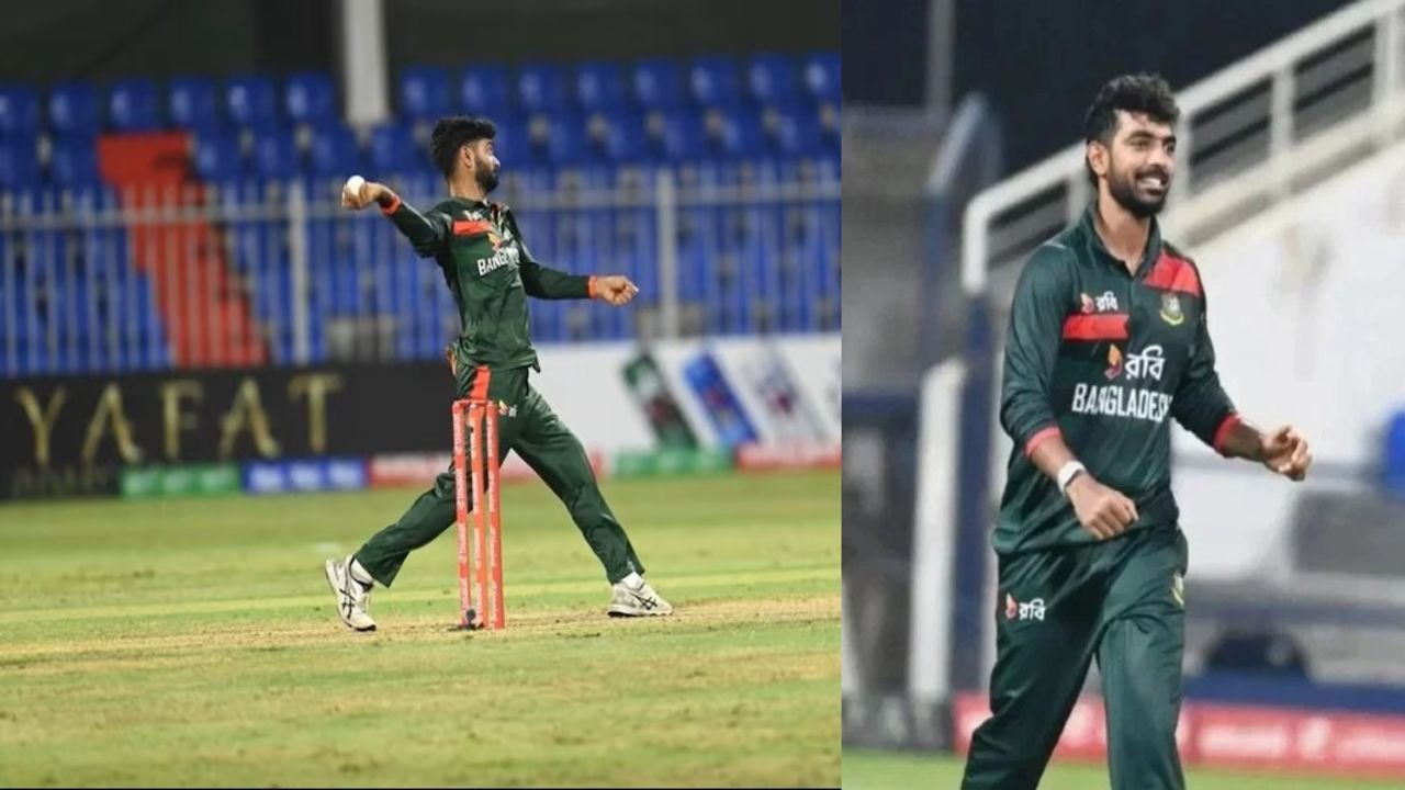 Bangladesh off-spinner Aliss Al Islam during the ODI tri-series match against Afghanistan in Sharjah on October 21, 2026.