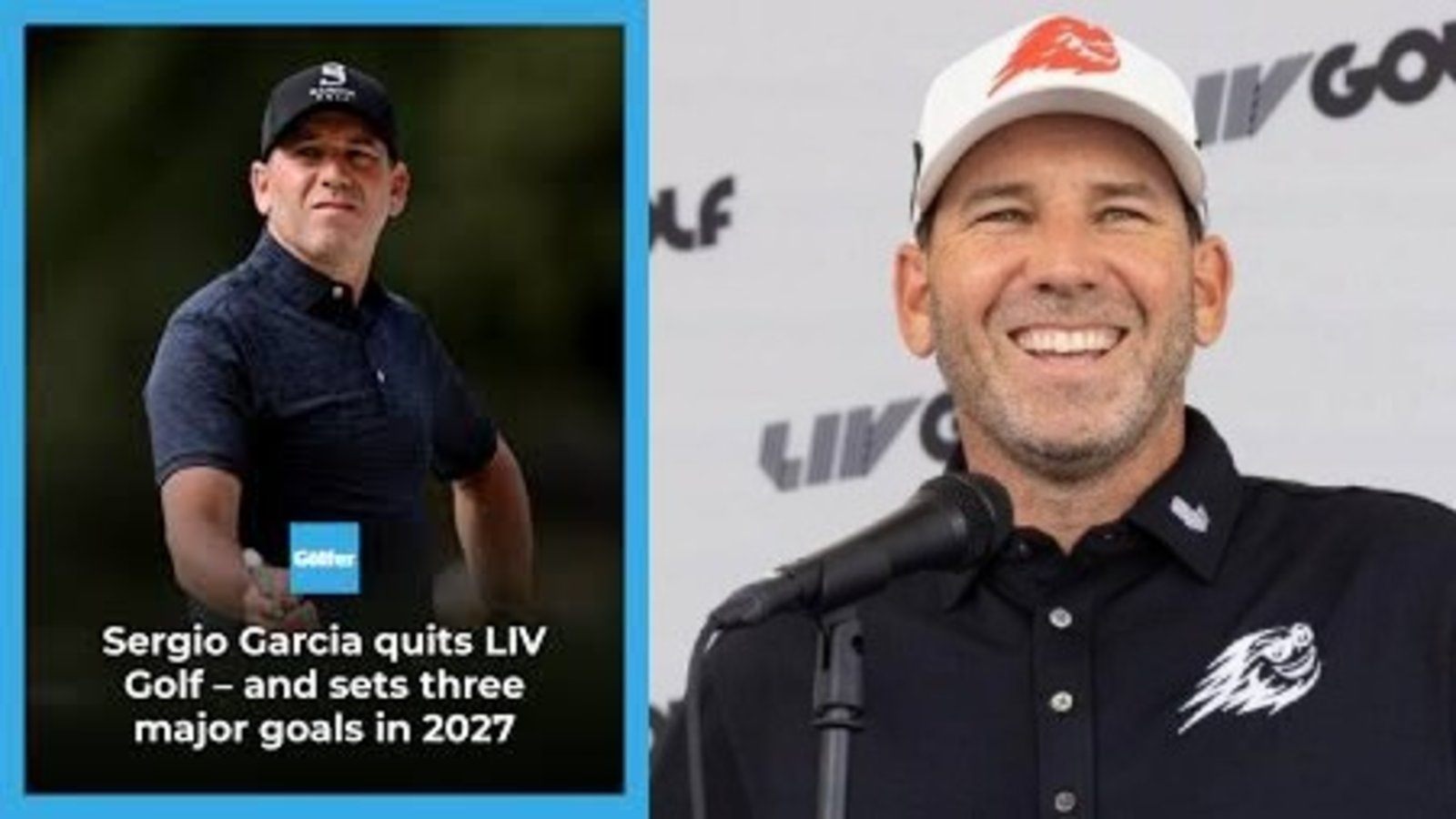Sergio Garcia playing golf as he prepares for his DP World Tour return in 2027 and targets a Ryder Cup comeback at Adare Manor.