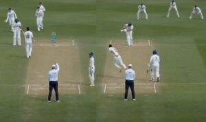 Devdutt Padikkal reacts after being dismissed for 199 in India A's unofficial Test against New Zealand A in Lincoln.