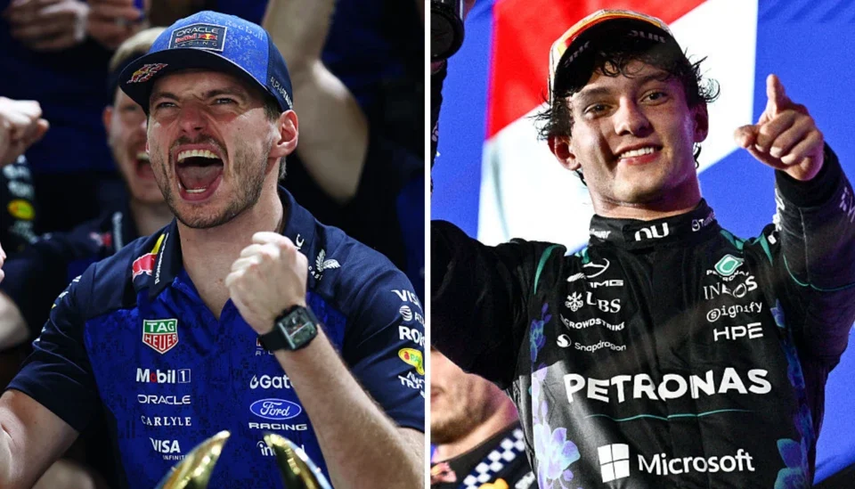 Max Verstappen celebrates his victory at the 2026 Singapore Grand Prix as F1 driver ratings highlight his perfect weekend