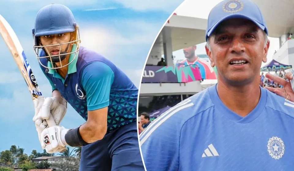 Anvay Dravid batting for Karnataka during the Vinoo Mankad Trophy 2026 after scoring 85 runs off 41 balls against Delhi Under-19.