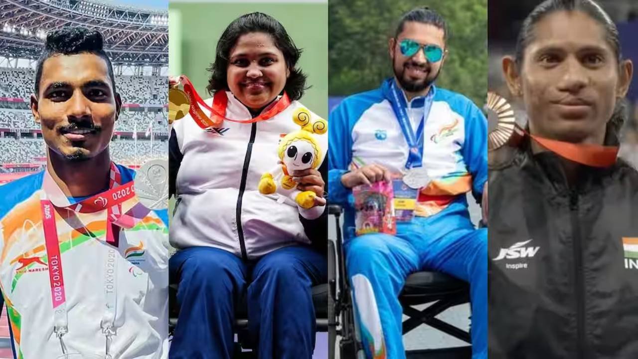 Indian para-athletes celebrate India's record 114 medals, including 30 gold, at the Asian Para Games 2026 in Aichi-Nagoya, Japan.