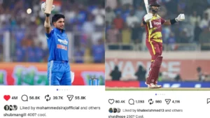 Shubman Gill and Shai Hope viral Instagram posts after India vs West Indies cricket matches