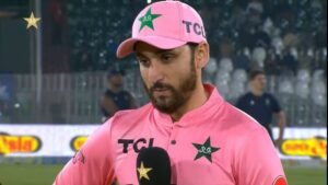 Pakistan cricket team pink jerseys for breast cancer awareness during the Pakistan vs England ODI at Gaddafi Stadium on October 25, 2026