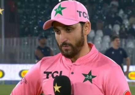 Pakistan cricket team pink jerseys for breast cancer awareness during the Pakistan vs England ODI at Gaddafi Stadium on October 25, 2026